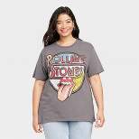 Women's The Rolling Stones Retro Short Sleeve Graphic T-Shirt - Charcoal Gray