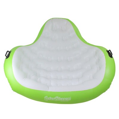 Swimline 56.5" Inflatable Lotus Blossom 2-Person Swimming Pool Float - Green/White