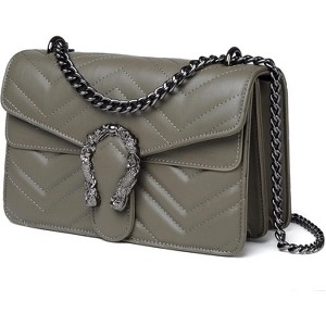 Crossbody Bags for Women - Snake Printed Clutch Purses Leather Chain Shoulder Bags Evening Handbags - 1 of 4