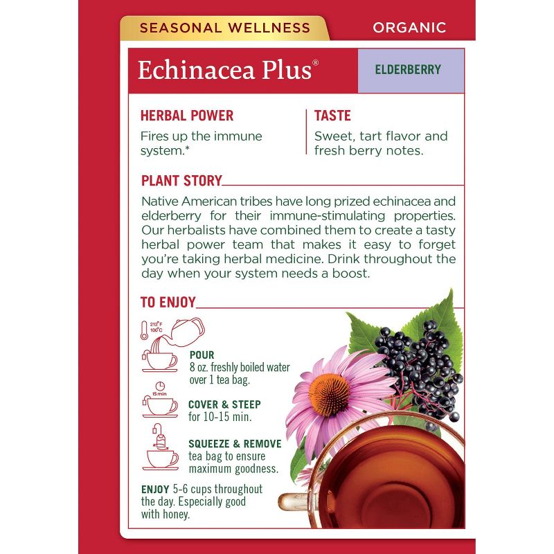 Traditional Medicinals Echicancea Plus Elderberry Tea Bags - 16ct, 2 of 6