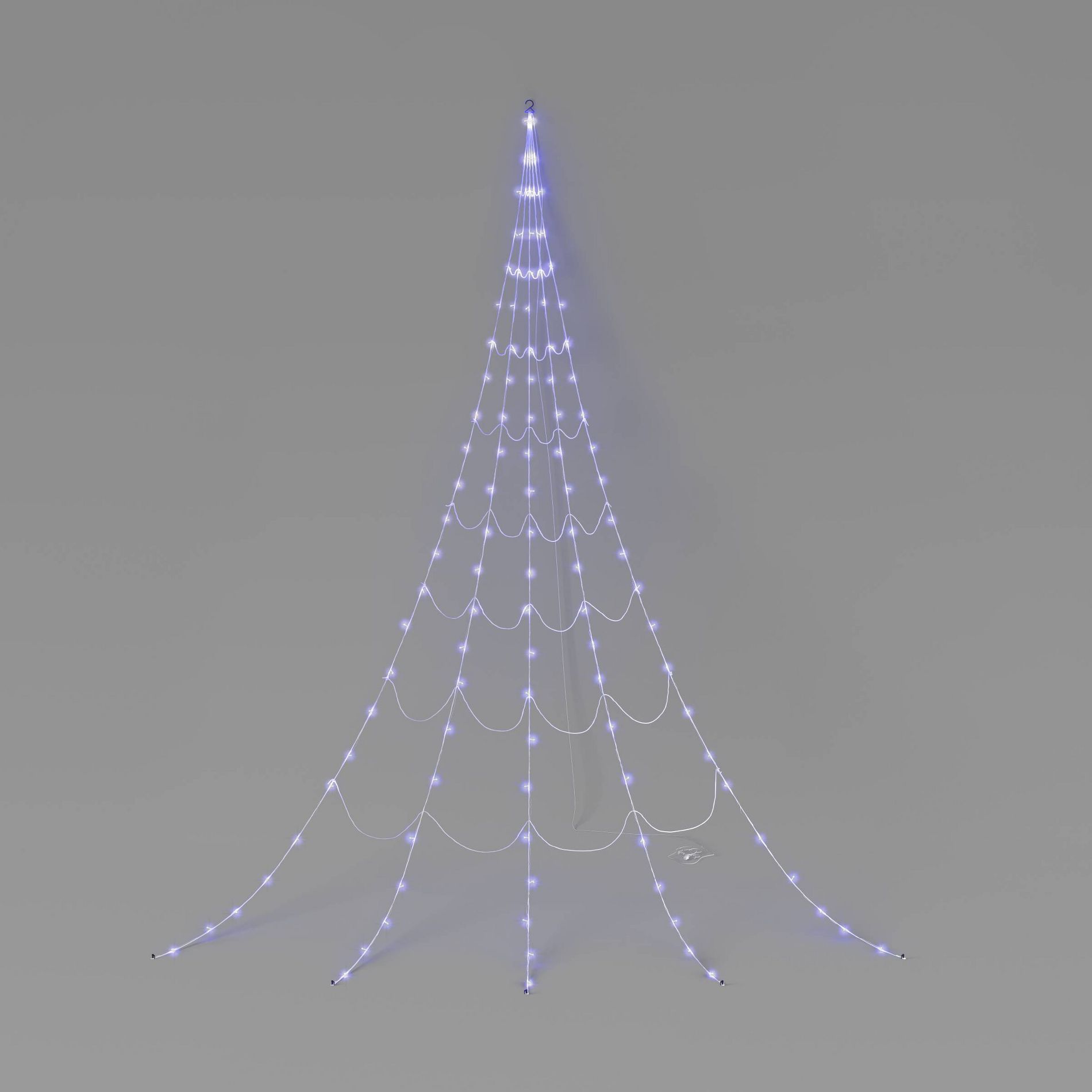 102ct 16'x10' LED Color Changing Spider Web Halloween Indoor Outdoor Miniature String Lights Purple/Orange - Hyde and EEK! Boutique™