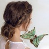 Unique Bargains Women's Butterfly Hair Clips 4.13"x3.74"x1.57" Green Brown 1 Pc - 2 of 3