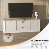 Farmhouse TV Stand for 65 Inch TVs Entertainment Center with Storage Cabinets - Ample Organized Storage, for Living Room Office - 3 of 4