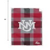 NCAA New Mexico Lobos Plaid Steel Royal Plush Faux Shearling Blanket - 3 of 3