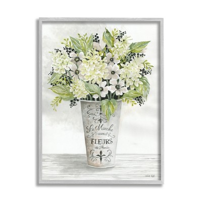 Stupell Industries French Floral Greenery Bouquet Parisian Charm Flowers