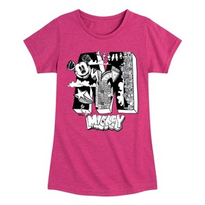 Girls' - Disney - Mickey Mouse Fitted Short Sleeve Graphic T-Shirt - 1 of 4