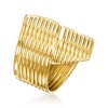 Ross-Simons Italian 14kt Yellow Gold Lined Bypass Ring - 3 of 4