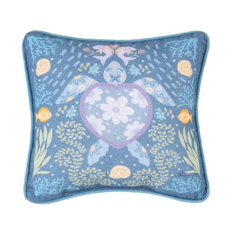 C&F Home Turtle Coral Printed Throw Pillow, 1 of 5