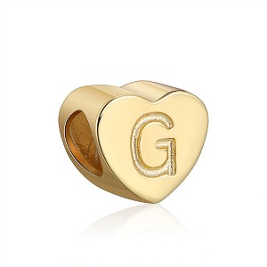 Initial Heart Charms Gold Over Sterling Silver Womens Ginger Lyne Collection - 1 of 4