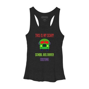 Women's Design By Humans Halloween School Bus Driver Costume By TeeShirtMadness Racerback Tank Top - 1 of 3