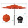 Sonkuki Patio 10FT LED Market Umbrellas With Solar Lights, Table Umbrella for Patio and Outdoor With Tilt Button for Deck and Pool - 3 of 4