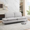 Modern Sofa 2-Seater Sofa Upholstered Sofa, Gray/Green/Yellow-ModernLuxe - 3 of 4