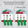 Big Dot of Happiness Merry Little Christmas Tree - Red Truck Christmas Party Game Pickle Cards - Pull Tabs 3-in-a-Row - Set of 12 - 3 of 4