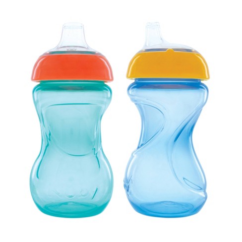 Nuby Silicone Squeeze Feeder Aqua Blue Baby Bottle, 3 fl oz