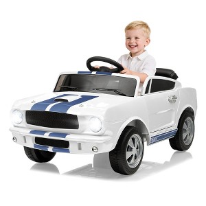 coucheta Ride On Licensed Shelby Car, 12V Battery Powered Ride On Toys, Electric Vehicle with Safety Belt, Christmas and Birthday Gifts - 1 of 4