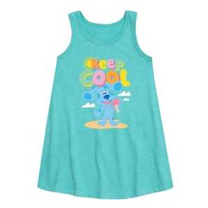 Girls' - Blue's Clues & You! - Keep Cool Graphic Sleeveless Aline Dress - 1 of 2