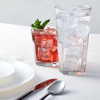 12pc Glass Tremont Tall and Short Faceted Tumbler Set - Threshold&#8482;_3