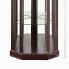 SpassWay 70"H Adjustable Shelves Lighted Corner Curio Suitable for Living Room Cherry white Oak - 4 of 4