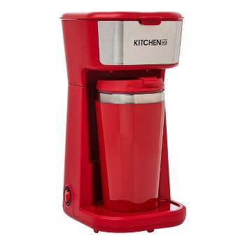 Kitchen HQ Single Coffee Maker with Travel Mug Refurbished Red