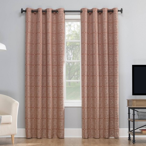 Evie Medallion Jacquard Extreme 100 Blackout Grommet Top Curtain
