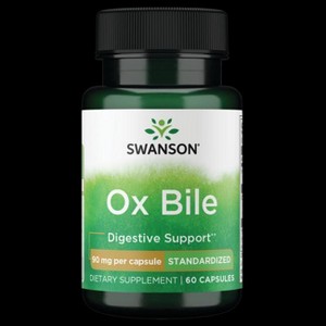 Swanson Ox Bile - Standardized 90 mg 60 Caps. - 1 of 2