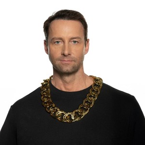 Underwraps Oversized Chunky Gold Chain Adult Costume Accessory - 1 of 4