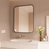 Rectangular Framed Tempered Glass Wall-Mounted Bathroom Vanity Mirror - 3 of 4