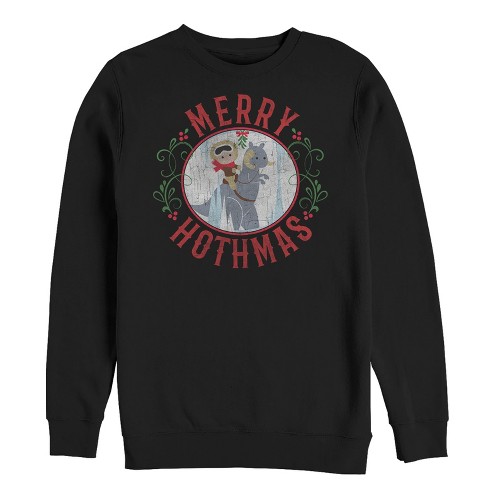 Men s Star Wars Christmas Merry Hothmas Sweatshirt Black 2X Large