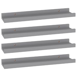 vidaXL Wall Shelves 4 pcs Gray 15.7"x3.5"x1.2" - 1 of 1