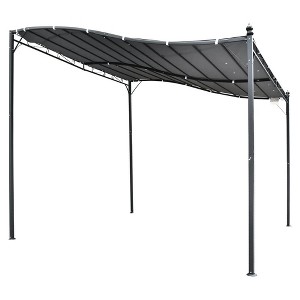 Resenkos Outdoor Garden Gazebo, Sunshade Gazebo Canopy,10' x 10' Outdoor Pergola Gazebo with Durable & Spacious Weather-Resistant Design, Grey Gray - 1 of 4