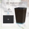 Gulches Set of 3 Tall Planters with Drainage Hole, Outdoor Flower Pots, Indoor Planters for Porch, Front Door, Entryway, Patio and Deck, Black - 3 of 4