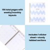 Yoobi 8.5"x11" Peanuts Weekly/Monthly Planner Light Blue Chevron, School Supplies - 4 of 4