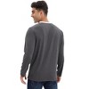 Mens Long Sleeve Henley Shirts Casual Tee Shirts Crew Neck Regular Fit Button Pullover T-Shirts - 4 of 4
