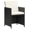 vidaXL Garden Chair Set of 4 Black - 2 of 4