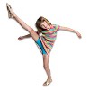 Mightly Girls Fair Trade Organic Cotton Bike Shorts 3-pack (Rainbow Stripe Combo - Small) - 2 of 2