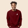 Dalix Ghost Embroidered Crewneck Long Sleeve Sweatshirt Fleece Men - 2 of 4