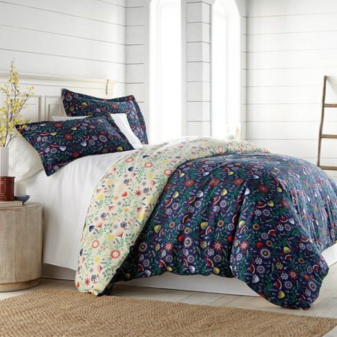 Southshore Fine Living Boho Bloom Oversized Reversible 3-pc Soft Duvet ...