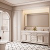 Rectangular Framed Tempered Glass Wall-Mounted Bathroom Vanity Mirror - 2 of 4