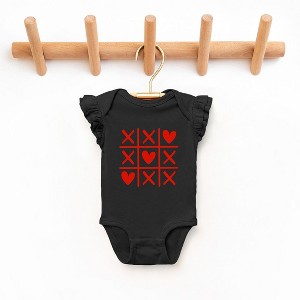 The Juniper Shop Tic Tac Heart Baby Flutter Sleeve Bodysuit - 1 of 3