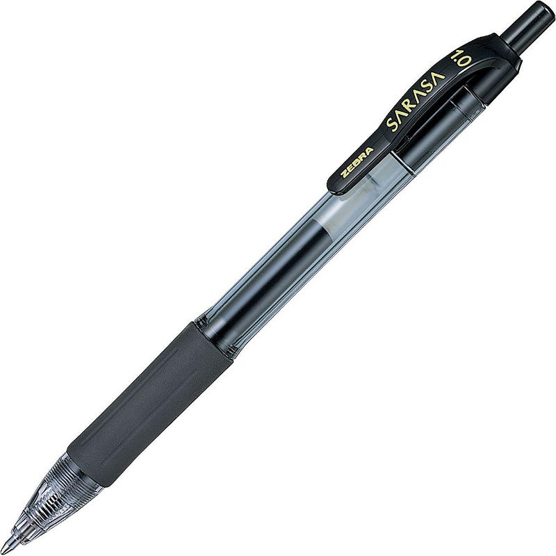 Zebra Sarasa Retractable Gel Pen Black Ink Bold Dozen 46610, 3 of 4
