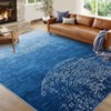 Large Area Rug 9x12 Machine Washable Rug Ombre Rug Distressed Abstract Rug with Non Slip Backing, Modern Medallion Rug, Stain Resistant Low Pile Rug - 4 of 4