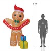 Itopfox 8.4 FT Christmas Inflatable Gingerbread Man with Gift Boxes LED Lighted Indoor Outdoor Yard Holiday Decoration 1 Piece - 4 of 4