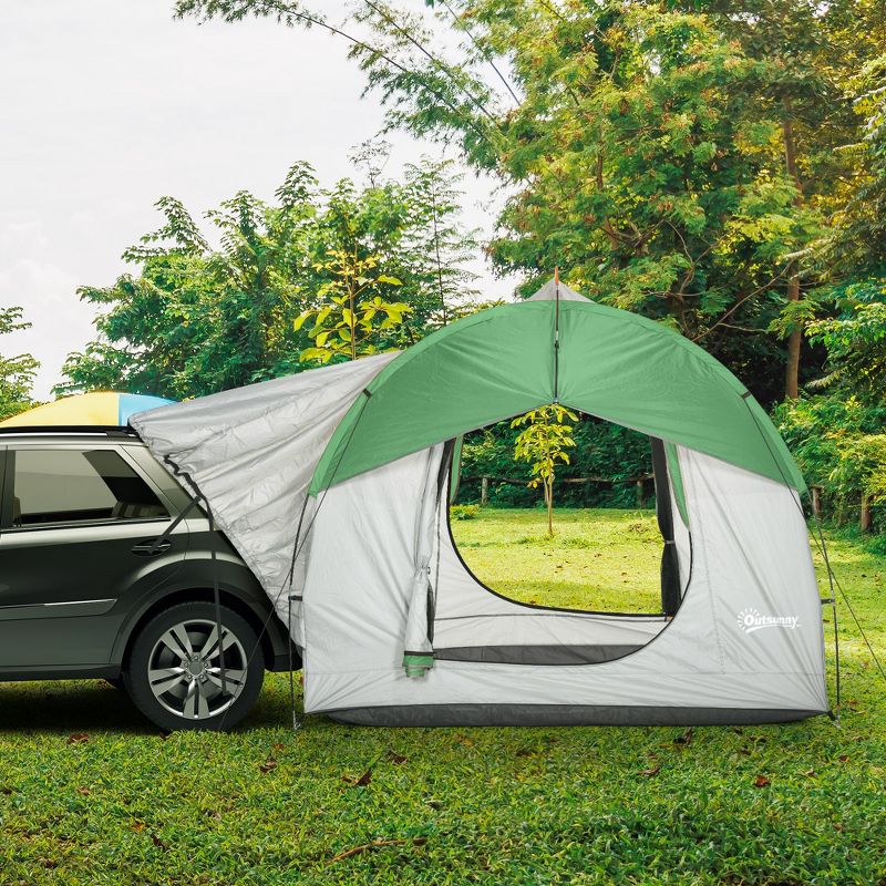 Outsunny SUV Tailgate Tent, Car Tent with 3 Doors, 2000mm Waterproof, 2 of 7