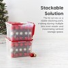 IRIS USA 2Pack 60qt Plastic Christmas Ornament Storage Box with Hinged Lid and Dividers, Red, Holiday Color - 4 of 4