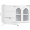 Gaomon Sideboard Buffet Cabinet with Glass Doors, 48" Large Buffet Cabinets with 3 Led Lights, Modern Buffet Table with 3 Drawers - 2 of 4