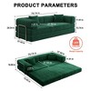 Bosmiller 4 Seat Orange Modular Sectional Sofa Convertible Sofa Bed Compression Foam for Living Room and Bedroom, - 2 of 4
