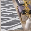 2x6 Washable Area Rugs, Rug for Living Room, Soft Modern Wave Distressed Carpet, Non-Slip Entry Rug, Print Rug, Low Pile Non-Shedding Foldable Rugs - 4 of 4