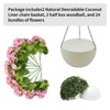 2 Set Artificial Outdoor Geraniums Flowers w/Hanging Basket, 2 Hanging Planters & 12 Pcs Red Geranium Flowers for Christmas Front Porch Garden Patio - 4 of 4