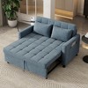 Merax Comfortable Chenille Loveseat Sofa with Pull-Out Sofa Bed - 2 of 4