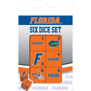 MasterPieces Officially Licensed NCAA Florida Gators - 6 Piece D6 Gaming Dice Set Ages 6 and Up - 1 of 3